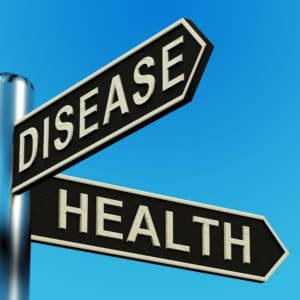 signpost directions to disease or health